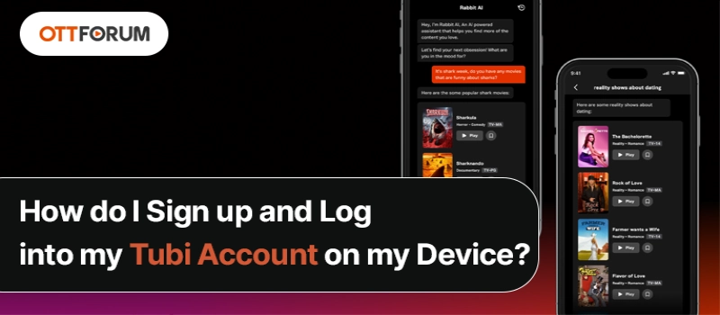 Sign up and Log into my Tubi Account on my Device