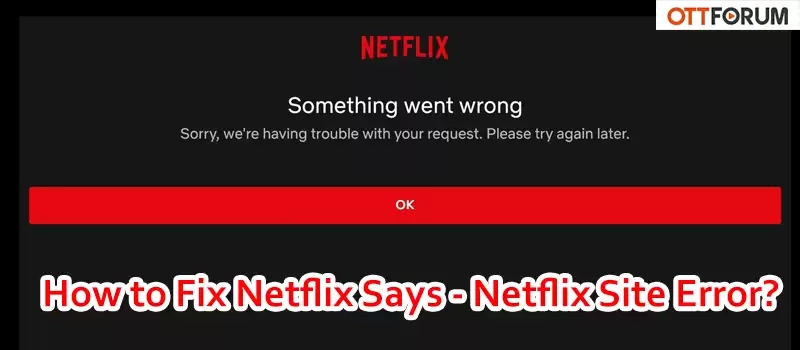 How to Fix Netflix Says - Netflix Site Error